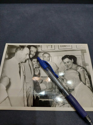 Summer 1955 Sofia Vembo at Theater with Collaborators, collectible photo like new