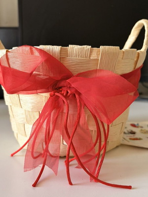 Easter egg basket new with stickers