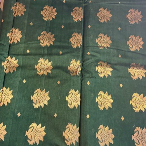 Indian silk sari green new