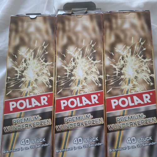 Polar Cake Sparklers 40 pcs, 35 seconds duration, new