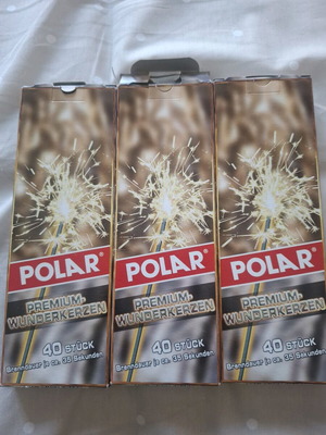 Polar Cake Sparklers 40 pcs, 35 seconds duration, new