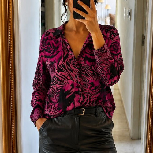 Vintage shirt M, black and pink