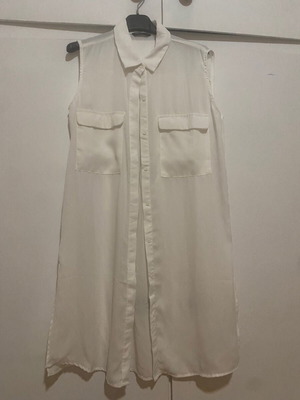 Long shirt used, white, size L