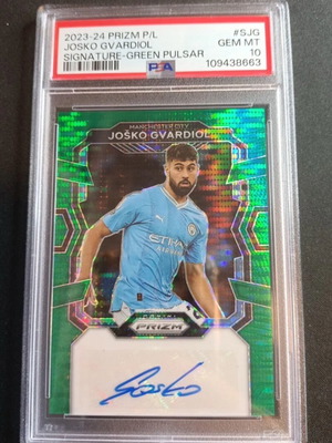 Panini Prizm 2023-24 Josko Gvardiol Auto Psa 10 Manchester City card like new