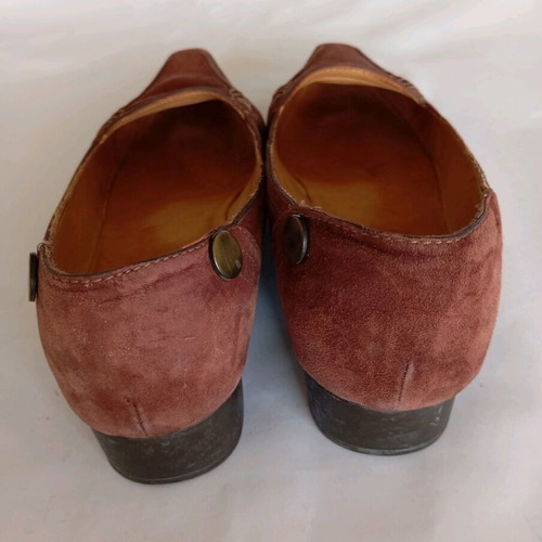 J.Bournazos shoes used size 38, suede leather, burgundy