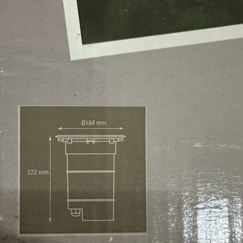 Large Recessed Outdoor Floor Lamp Ø18.4cm x 22.2cm E27 IP67 New