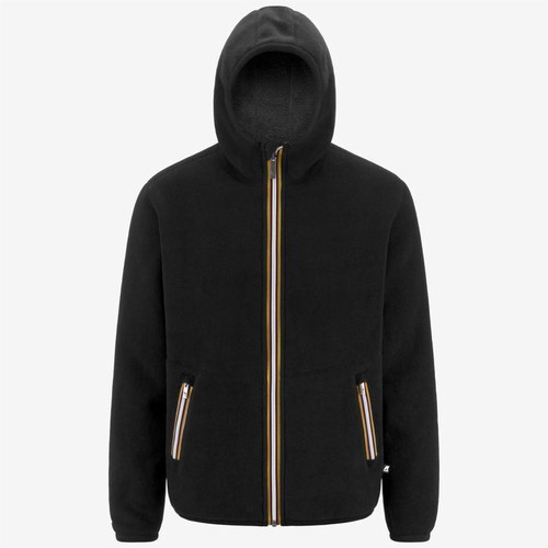 K-Way Reversible Polar Sherpa Jacket used, men's black and gray M