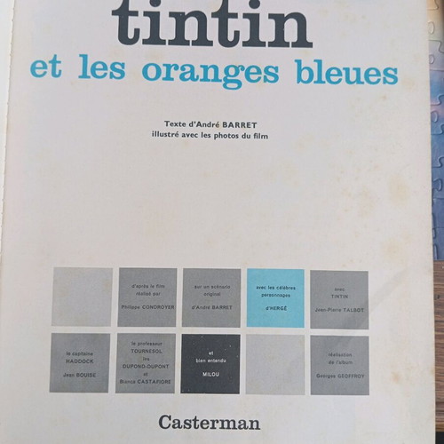 Tintin French 2 books used, Les Oranges Bleues & Toison d'Or