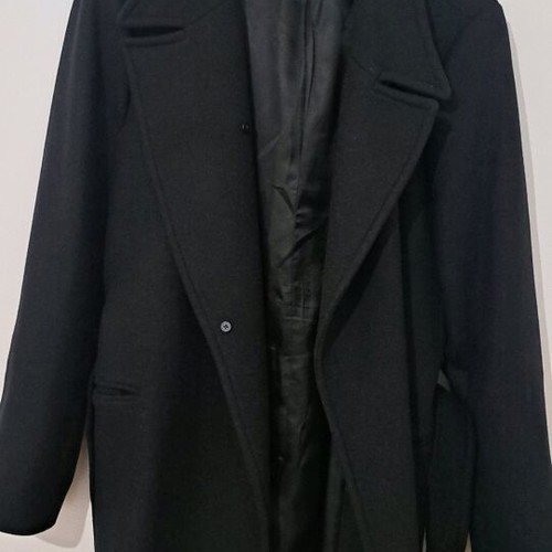 Zara coat XL black new with belt and pockets