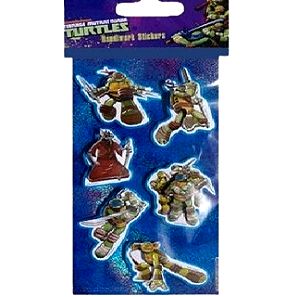 7 τεμάχια Παιδικά αυτοκόλλητα καρτέλλα stickers 3-d turtles 02065 blue
