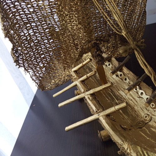 Handmade boat with many details