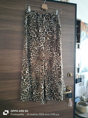 Pantskirt leopard print with elastic waist like new