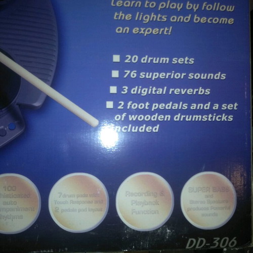 Digital Drum new electronic drum set with sticks and lights