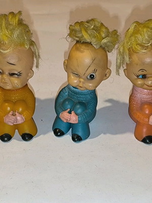 Vintage Moody Cuties dolls used, pack of 3