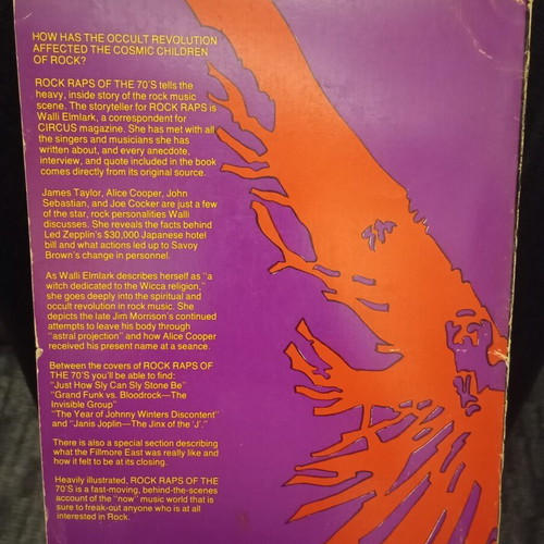 Rock Raps of the 70's vintage book used, classic rock occult