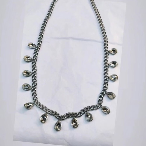 Necklace new, stainless steel silver color