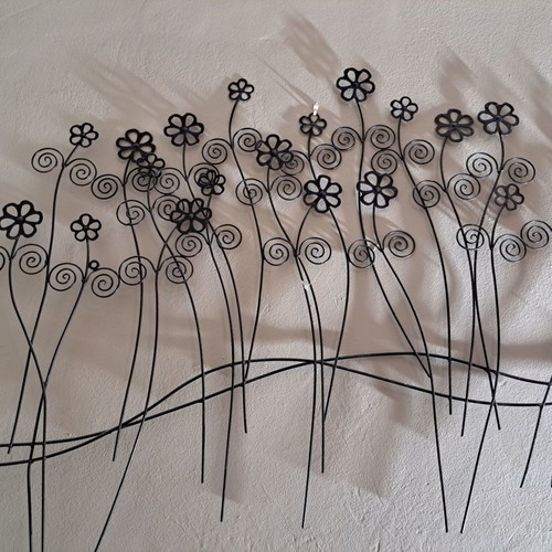 Decorative Metal Wall Art new, 3D floral design