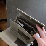 Women's gray wallet used