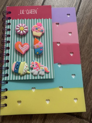 Spiral notebook with pins new