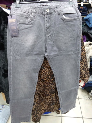 Men's gray jeans new, five-pocket, sizes 44-58