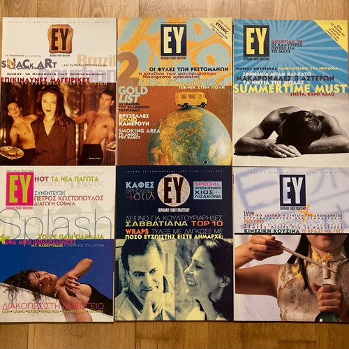 Ey magazines like new, pack of 9, 1998-1999