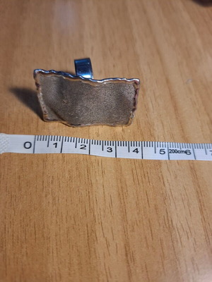 Silver ring rectangular shape like new