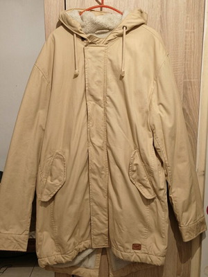 Men's Jack & Jones parka used with sherpa lining beige