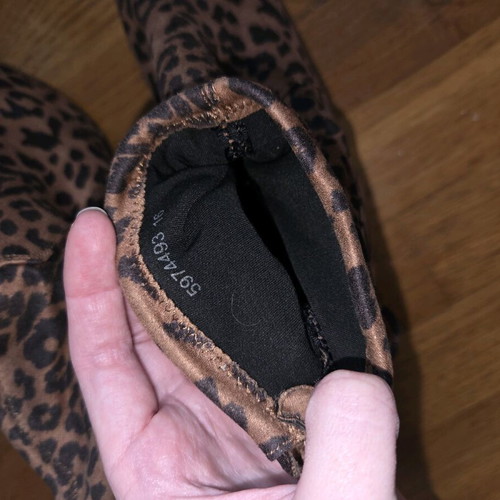 New Look sock boots with leopard print block heel size 39 used