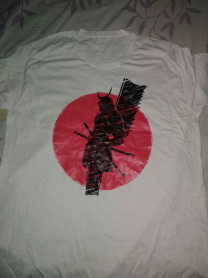 Samurai T Shirt XXL new, white, Lobster