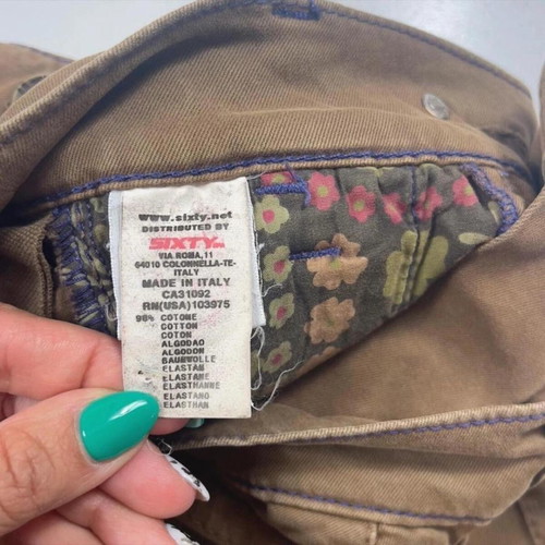 Miss Sixty Vintage Khaki Pencil Skirt Size L like new Y2K Minimalist