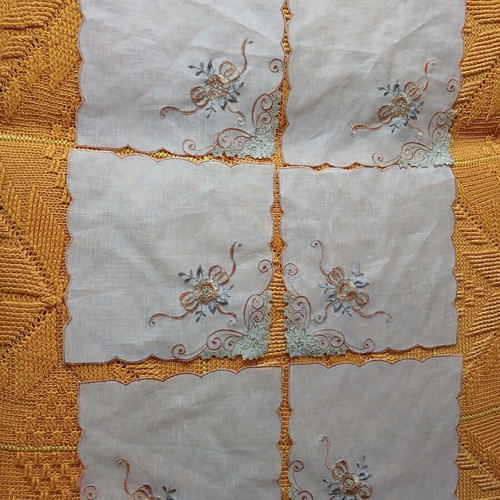 Napkins used, set of 6, 25x26 cm