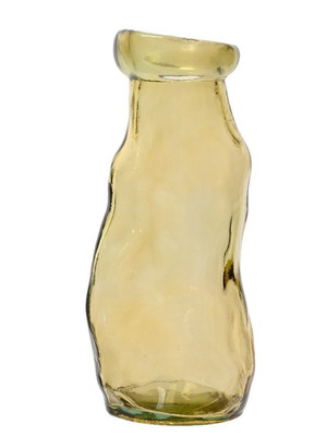 Decorative Glass Vase Asymmetric new from recycled glass 25 cm