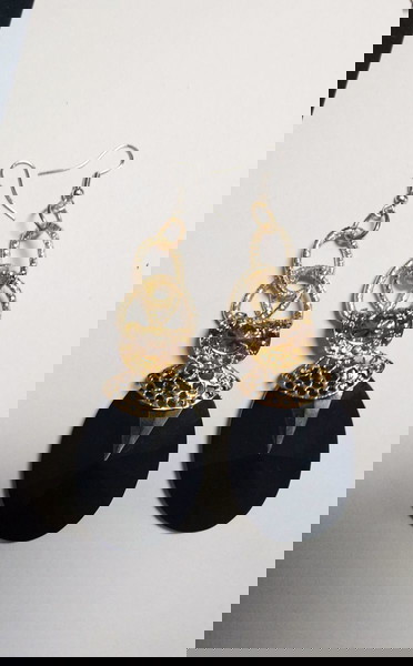 %SPRING OFFERS!%HELENA earrings Σκουλαρικια Vintage στυλ εντυπωσιακα, χειροποιητα,ανοξειδωτ