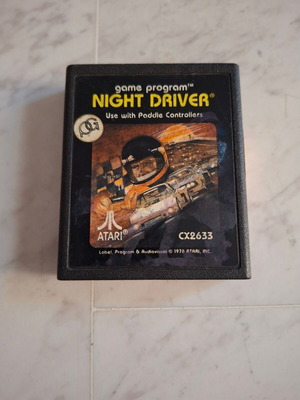 Night Driver game cartridge used for Atari 2600 CX2633