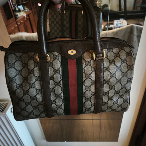 Gucci vintage Boston bag Sherry line like new, beige