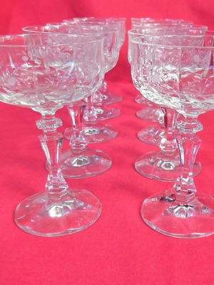 Carved liqueur glasses, pack of 10
