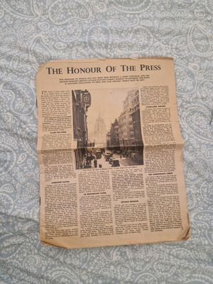 New York Times vintage newspaper used