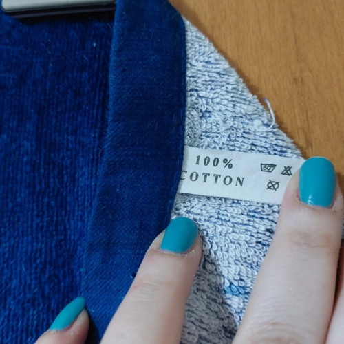 Beach towel used, dark blue, 1.47 × 0.72 m