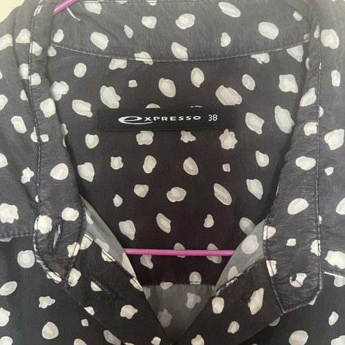 Shirt dress used, black with white patterns, ideal for beach