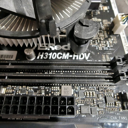 ASRock H310CM-HDV motherboard with Intel Core i5-8400 and 16GB DDR4 RAM used