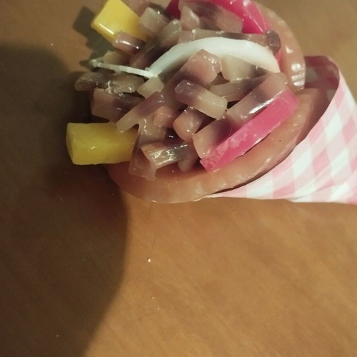 Original 18cm Candle in pita gyro design with tomato and potato