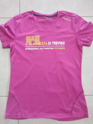 Diadora αθλητικό t-shirt σαν καινούργιο, ροζ και μωβ, XS