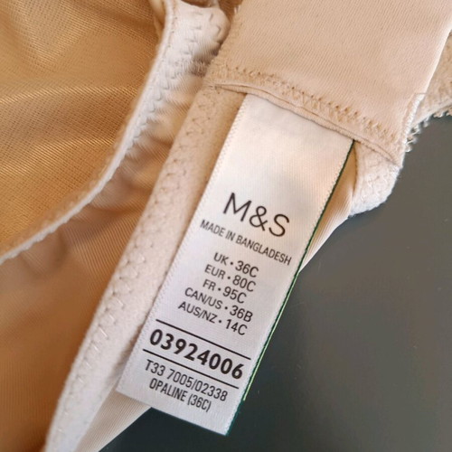 Mark's & Spencer bra new beige, wireless, size 80C