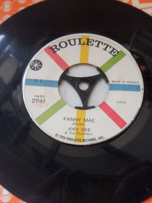 Joey Dee & the Starliters Ya Ya vinyl 45 rpm used, rare Greek pressing
