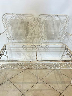 Garden bench fer forgé used 85x120x51 cm