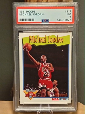 Michael Jordan 1991-92 NBA Hoops Milestones Card #317 like new