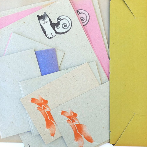 Stationery set used, recycled paper, 00's