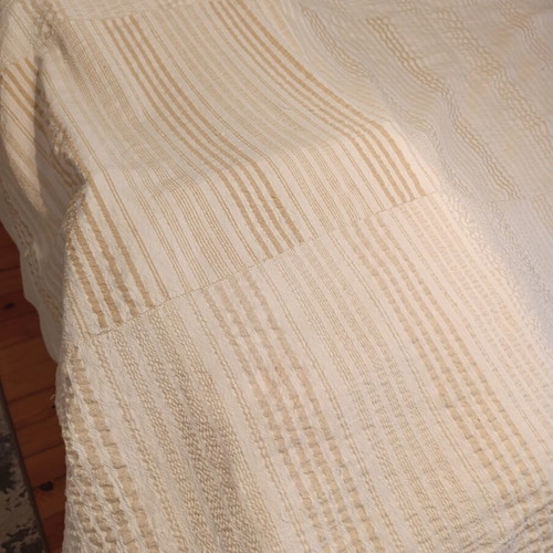 Handwoven Cotton and Wool Blanket like new, versatile use