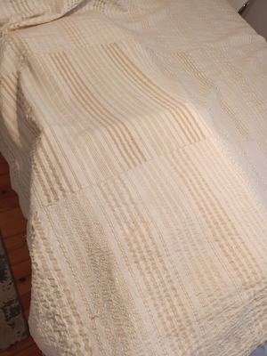 Handwoven cotton and wool blanket like new