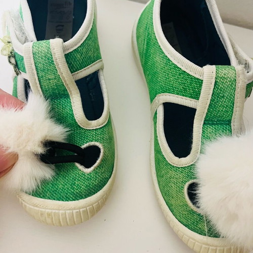 Tinkerbell shoes used, green, size 26, carnival